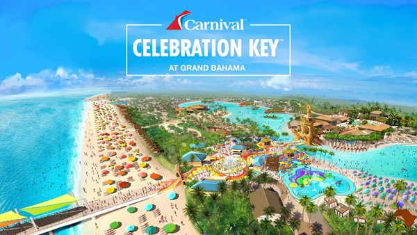 Artist rendering of Carnival Cruise Lines new Celebration Key at Grand Bahama